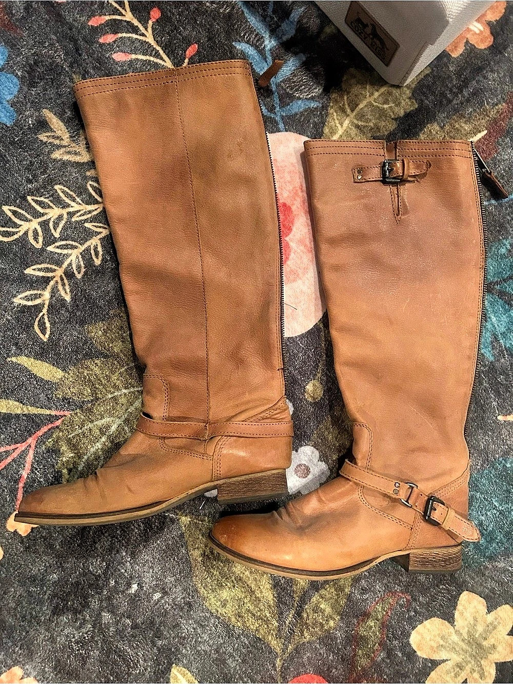 Steve Madden Brown Leather Knee Boots size 9.5
